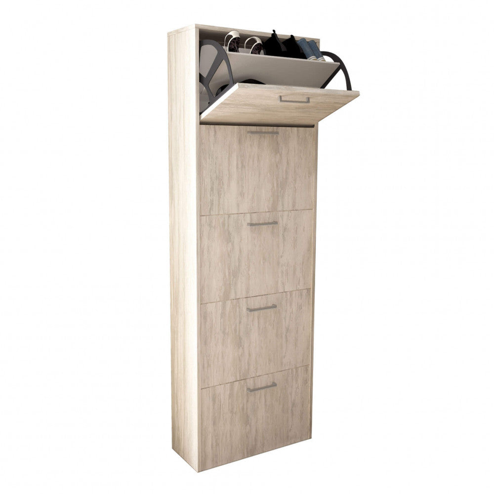 Scarpiera molly 5 ante a ribalta pino chiaro