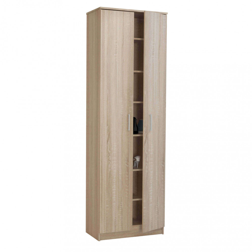 2-door light oak cabinet