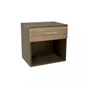 Comodino nightstand grigio e olmo