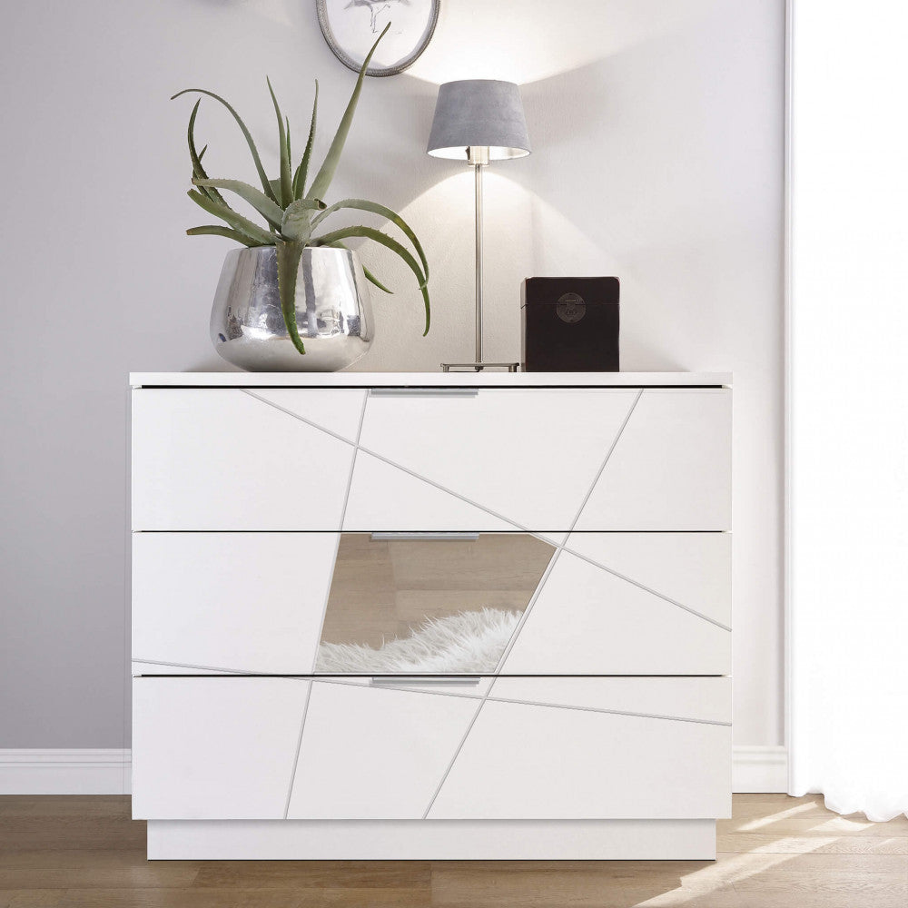 67 18 12 - 02 3-drawer chest of drawers, white ash, Leonardo