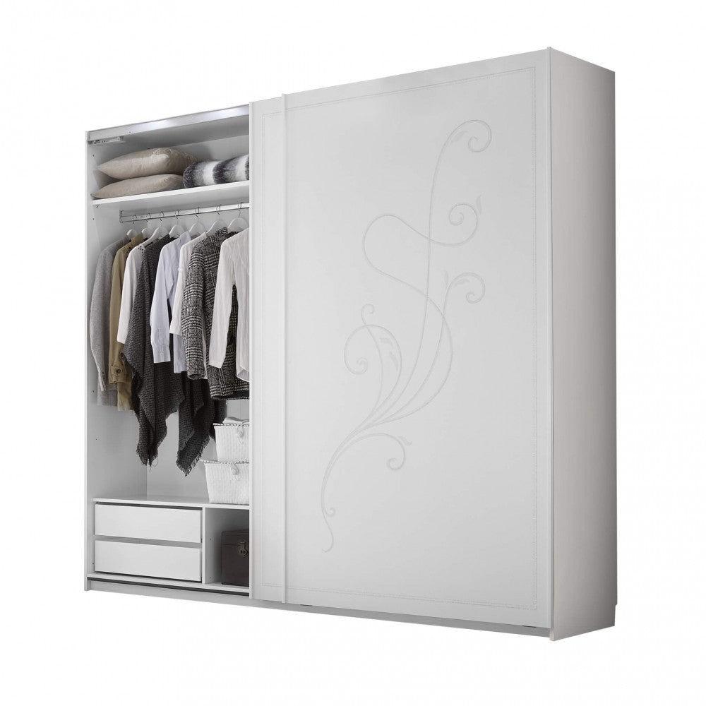 67 18 01n - 243 sliding wardrobe 243x230 white ash Alessandro