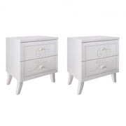 67 18 01 - 13 pair of 2-drawer bedside tables, white ash, Alessandro