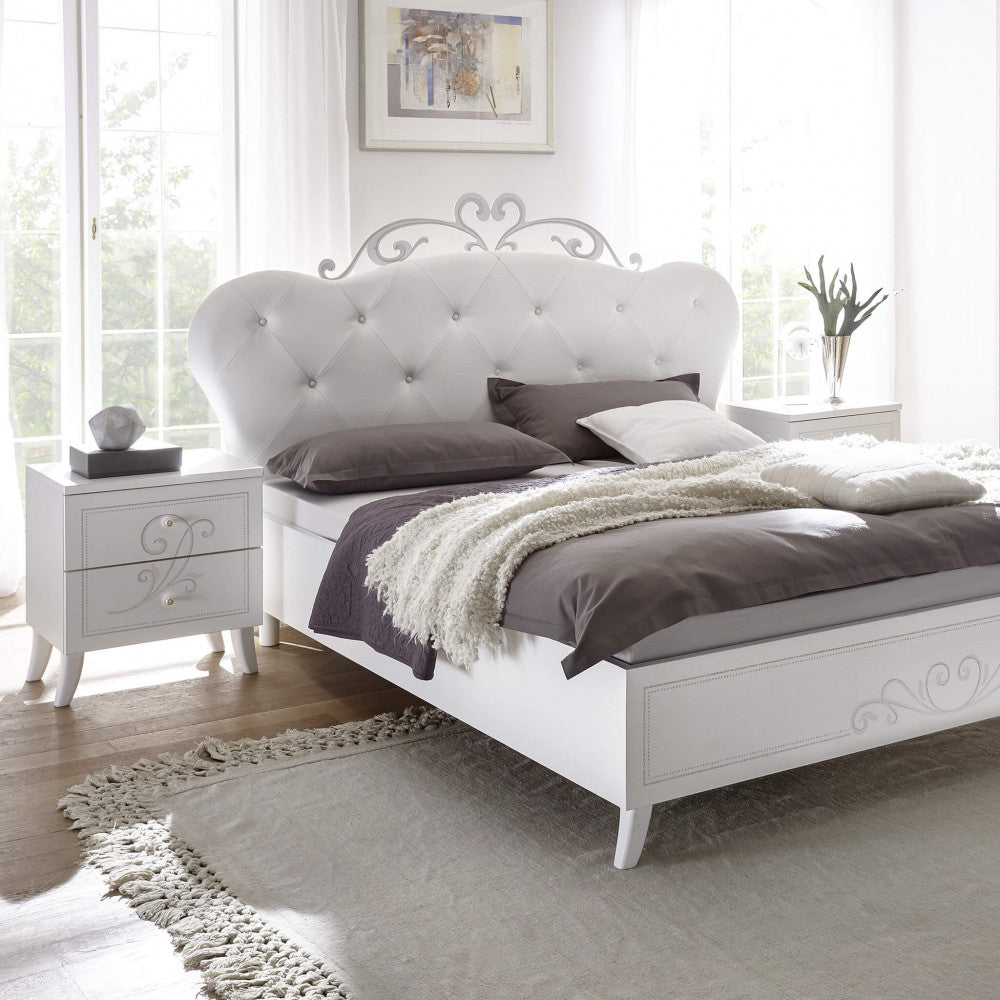 67 18 01 - 13 pair of 2-drawer bedside tables, white ash, Alessandro