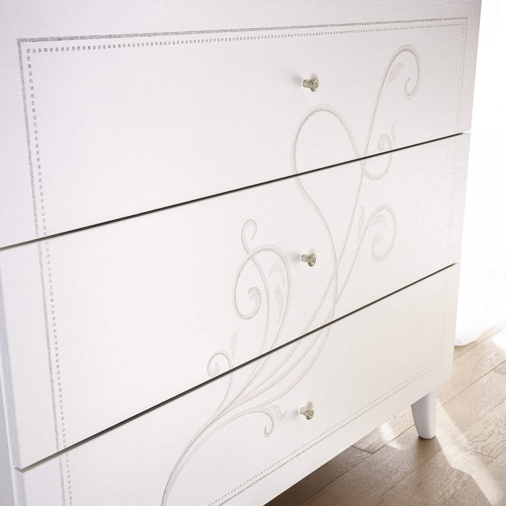 67 18 01 - 02 3-drawer chest of drawers, white ash, Alessandro