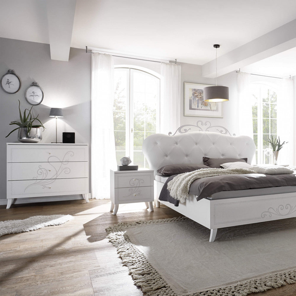 67 18 01 - 02 3-drawer chest of drawers, white ash, Alessandro