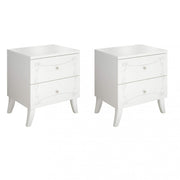 67 18 70 - 13 pair of 2-drawer bedside tables, white ash, Tommaso