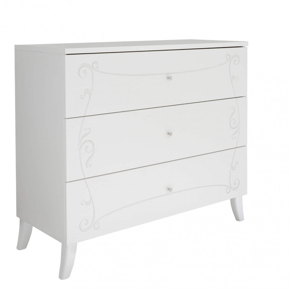 67 18 70 - 02 3-drawer chest of drawers, white ash, Tommaso