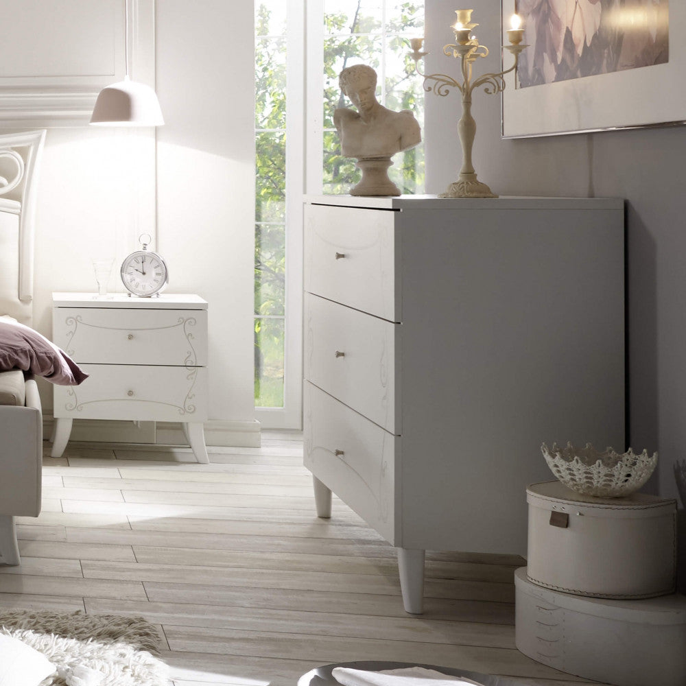 67 18 70 - 02 3-drawer chest of drawers, white ash, Tommaso