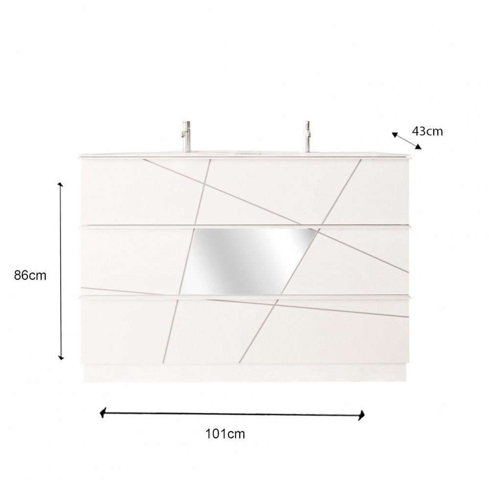 439050-t100 bagno a terra cm 100 bianco lucido leonardo