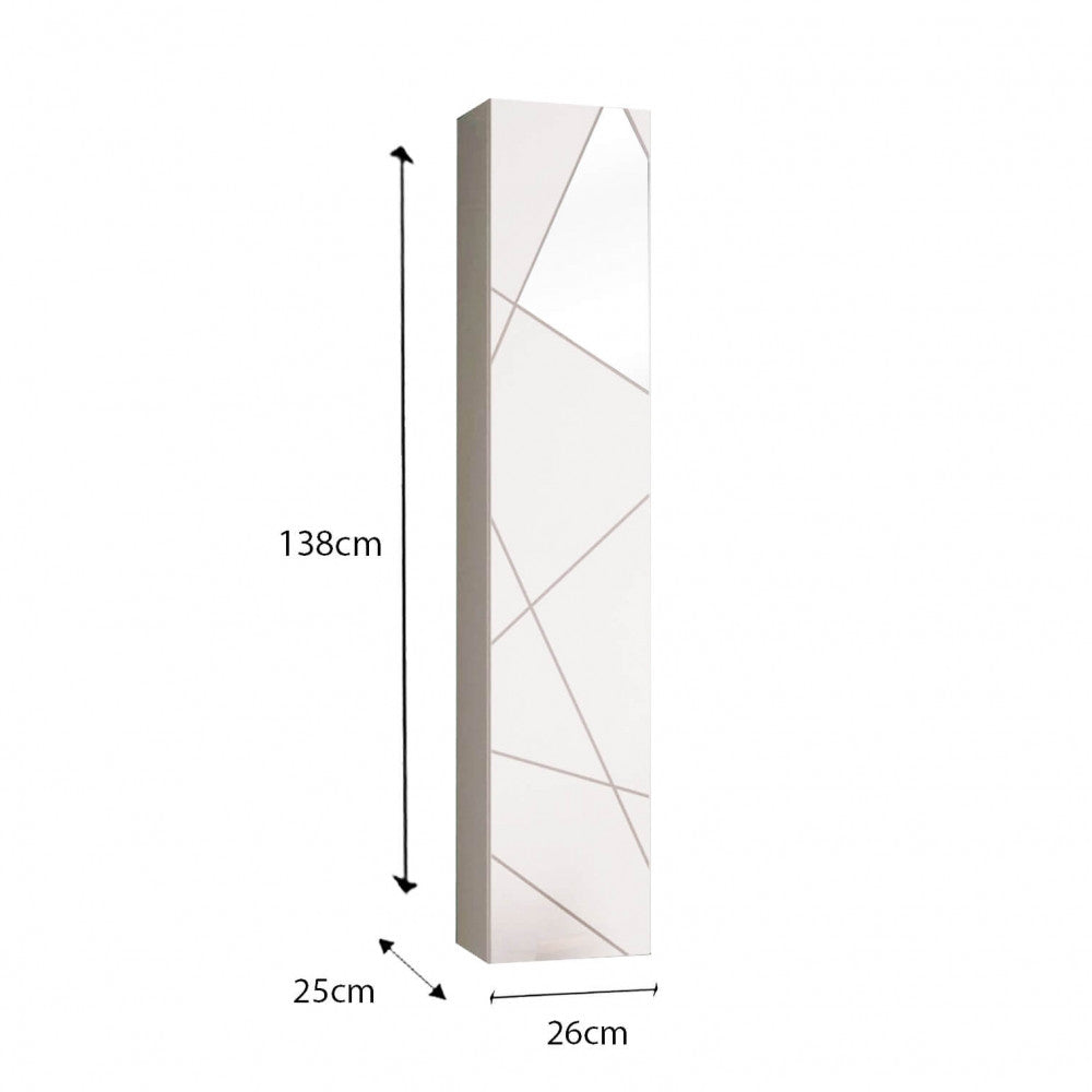 439050-10 colonna 1 anta bianco lucido leonardo