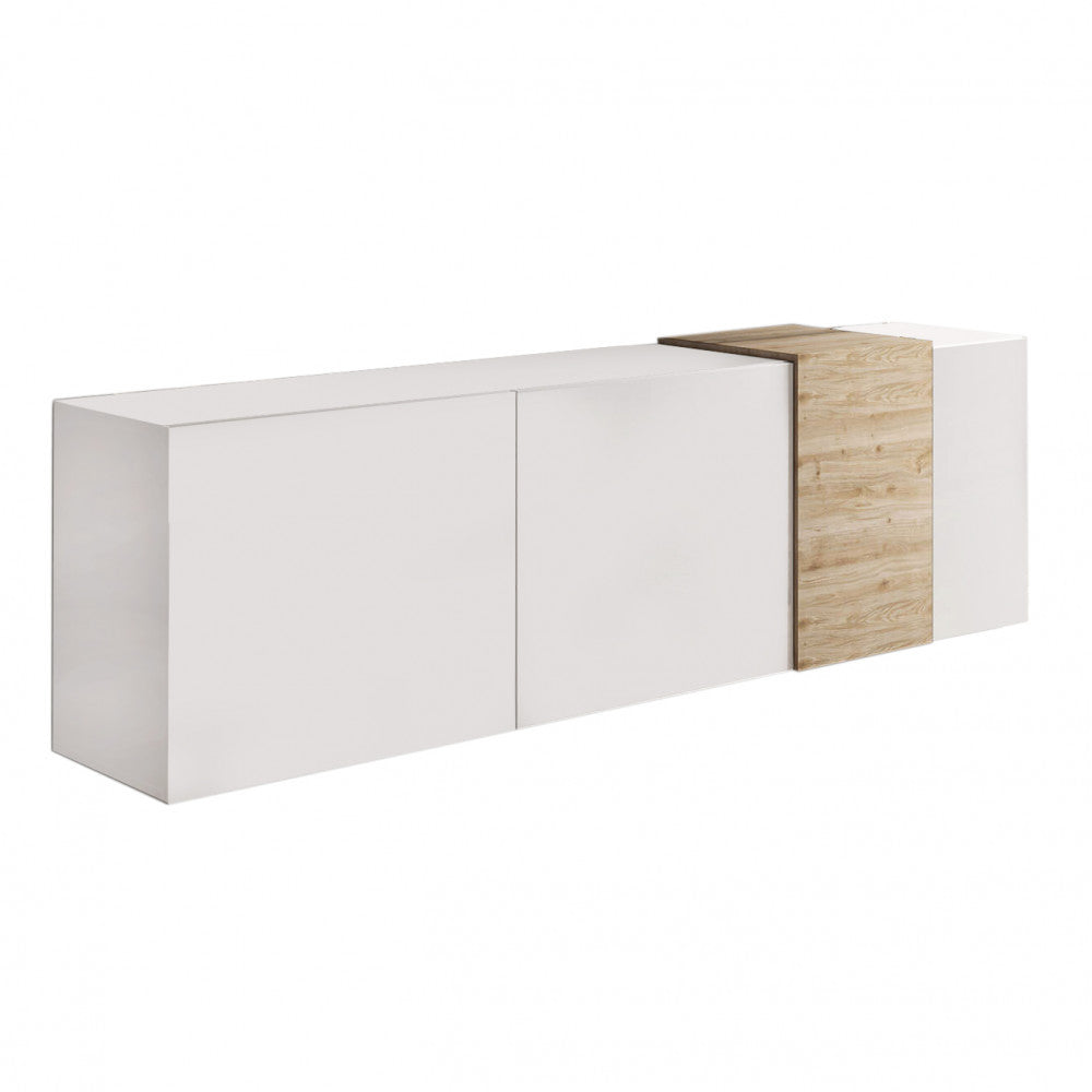 20 90 62 - 03k base tv 3 ante bianco lucido/cadiz alberto