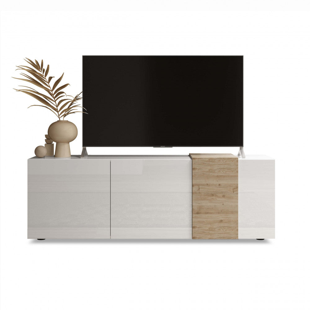 20 90 62 - 03k base tv 3 ante bianco lucido/cadiz alberto