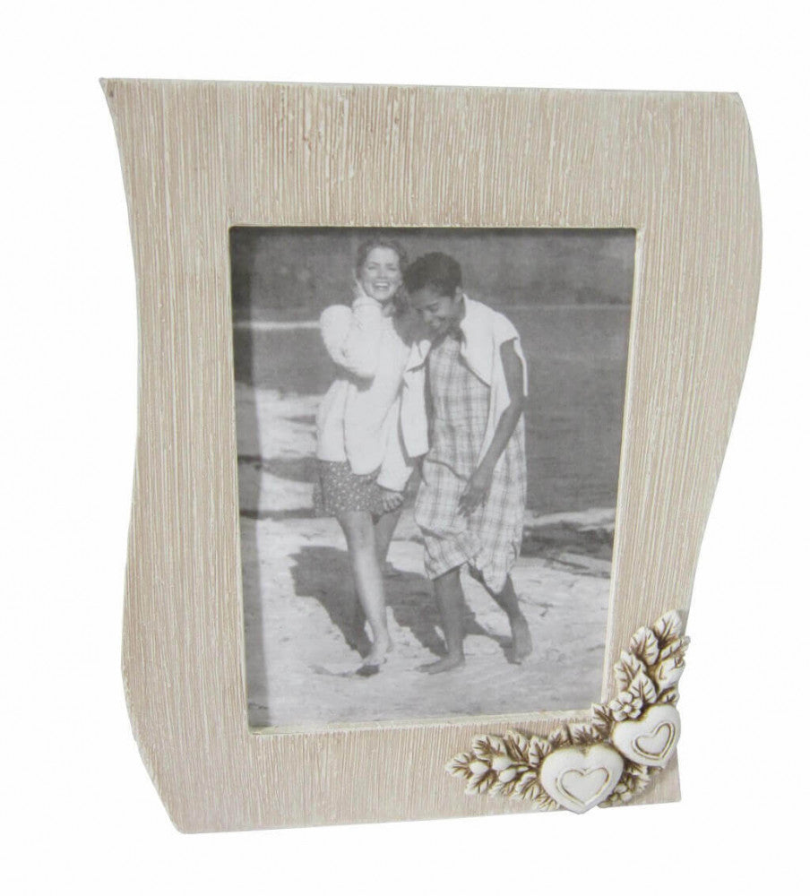 Portafoto shabby chic onda tortora 10 x 15