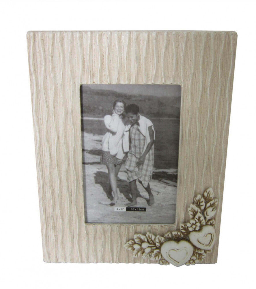 Shabby chic rectangular photo frame, dove gray, 10 x 15 cm