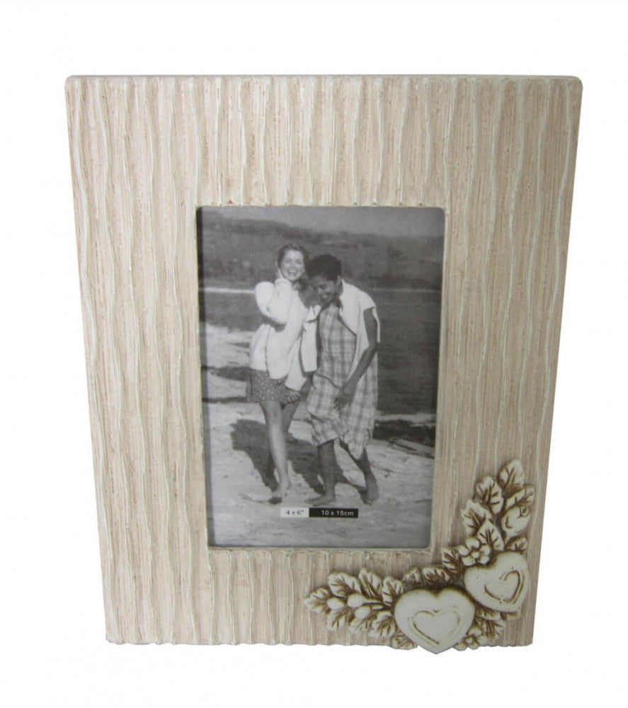 Shabby chic rectangular photo frame, dove gray, 10 x 15 cm