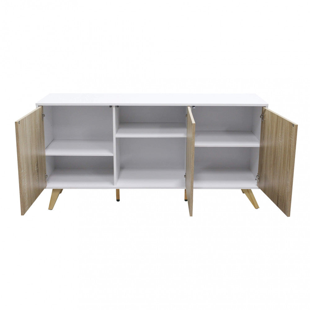 Mobile elton bianco e naturale