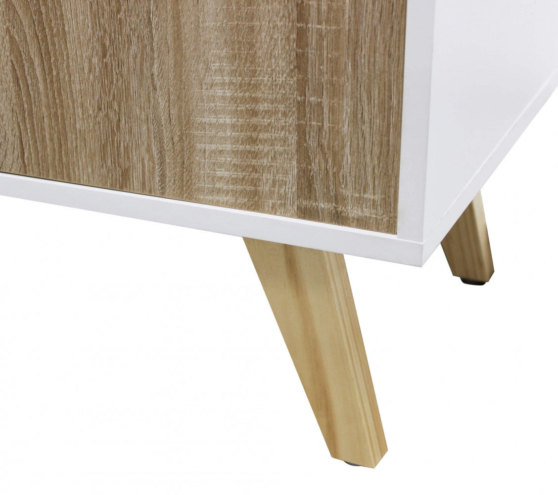 Mobile elton bianco e naturale