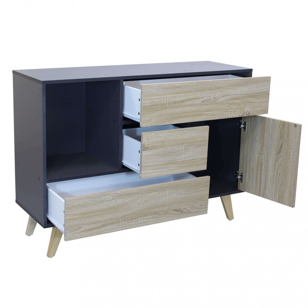 Mobile emory grigio e naturale