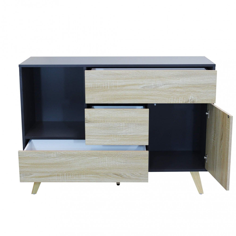 Mobile emory grigio e naturale