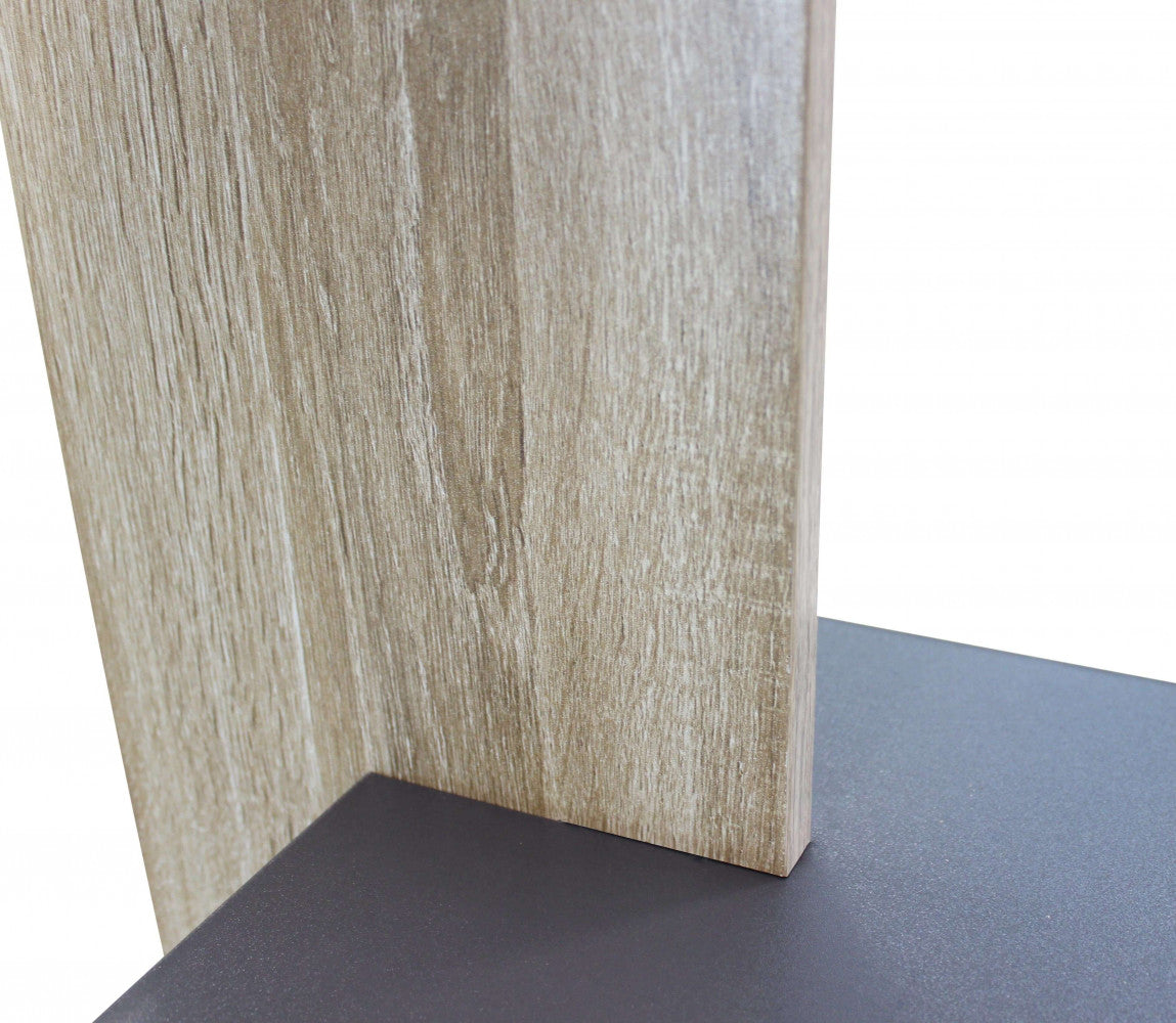 Libreria alisha grigia e naturale