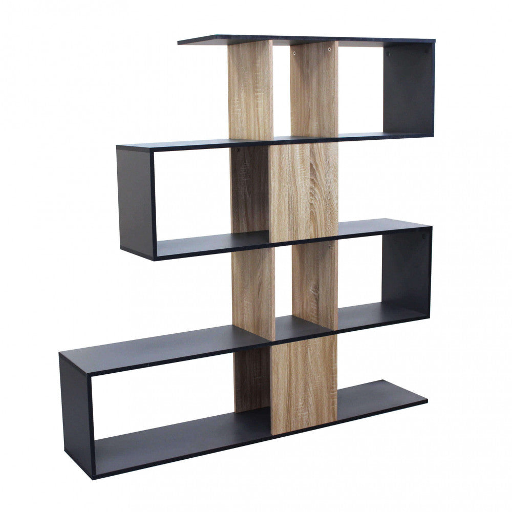 Libreria adrianne grigia e naturale