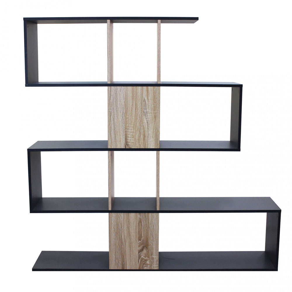 Adrianne bookcase in grey and natural