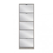 Scarpiera susie grigio chiaro con specchio