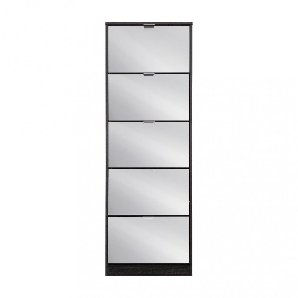 Scarpiera susie grigio scuro con specchio