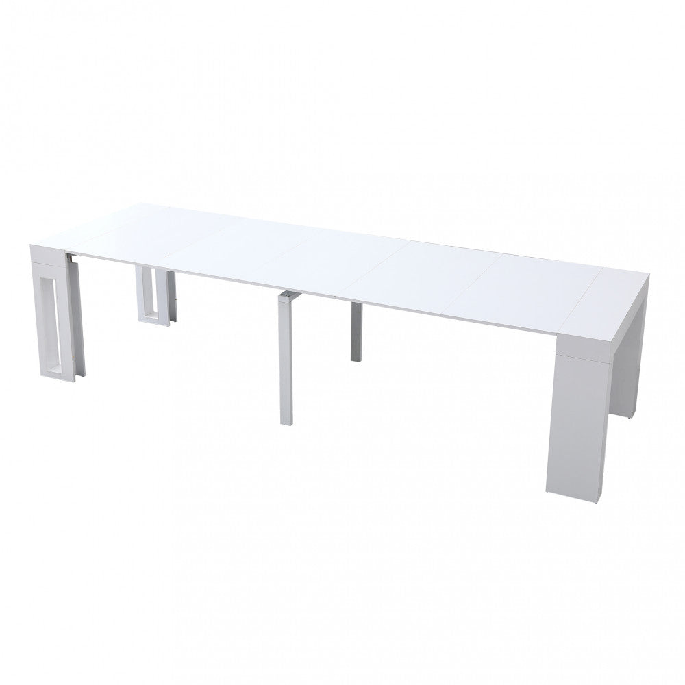 Tavolo consolle darius bianco 45/96/147/198/249/300 x 90