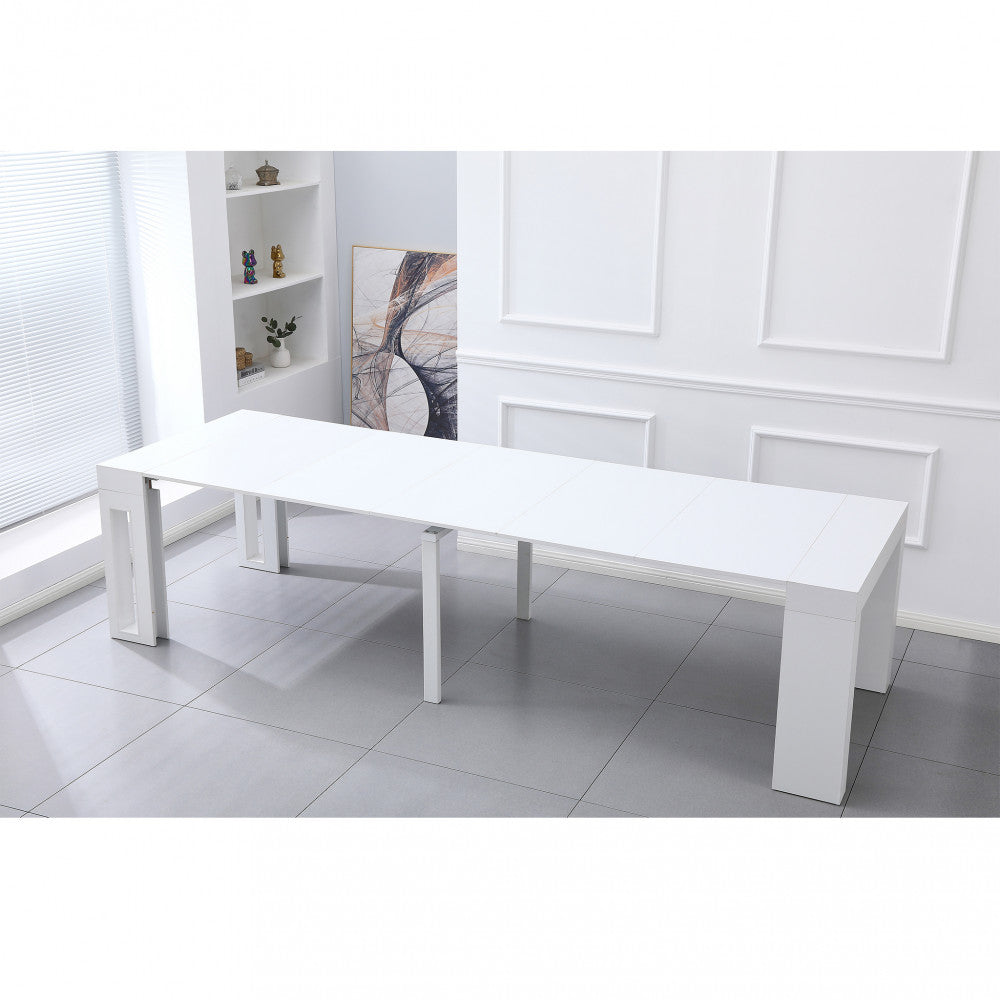 Tavolo consolle darius bianco 45/96/147/198/249/300 x 90