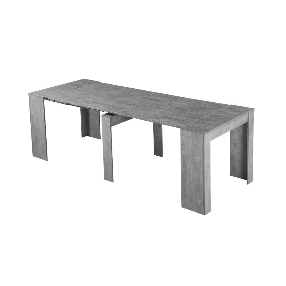 Tavolo consolle dave grigio effetto cemento 50/100/150/200/250/300 x 90