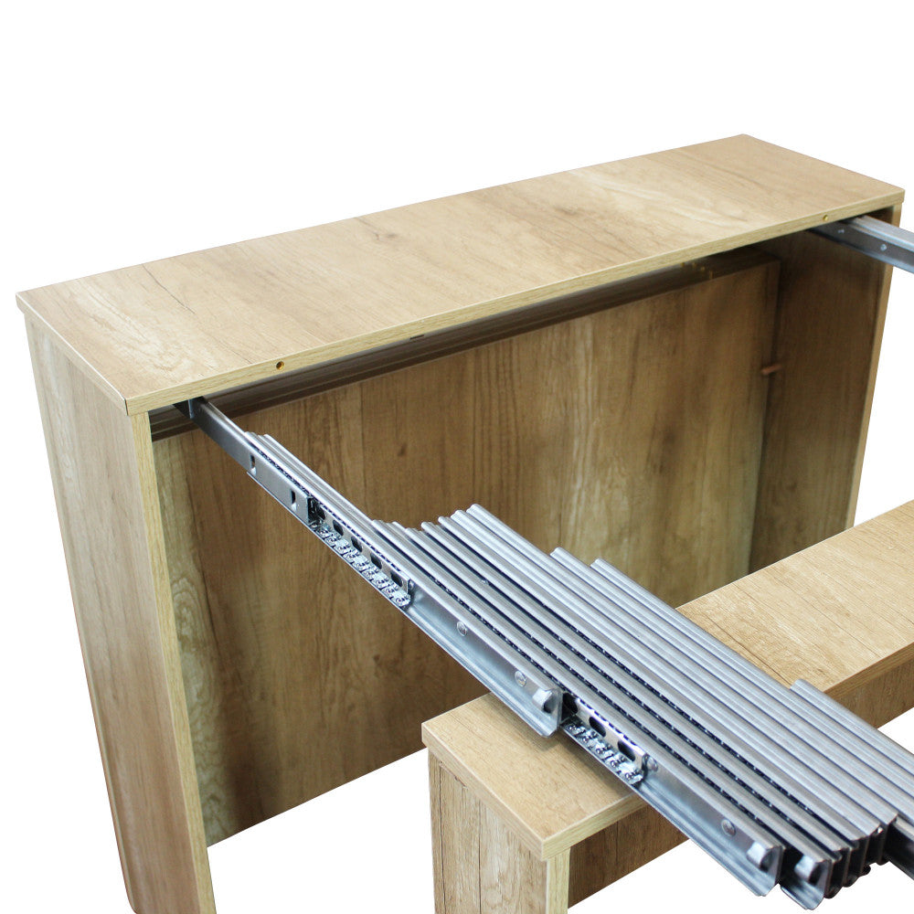 Tavolo consolle dave naturale con venature 50/100/150/200/250/300 x 90