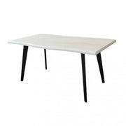 Tavolo dalbert bianco effetto legno 160 x 90