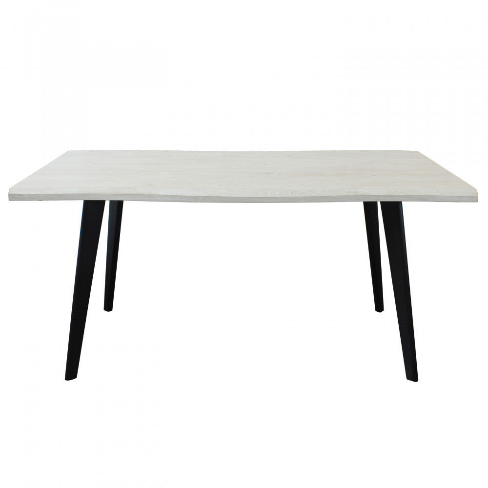 Tavolo dalbert bianco effetto legno 160 x 90