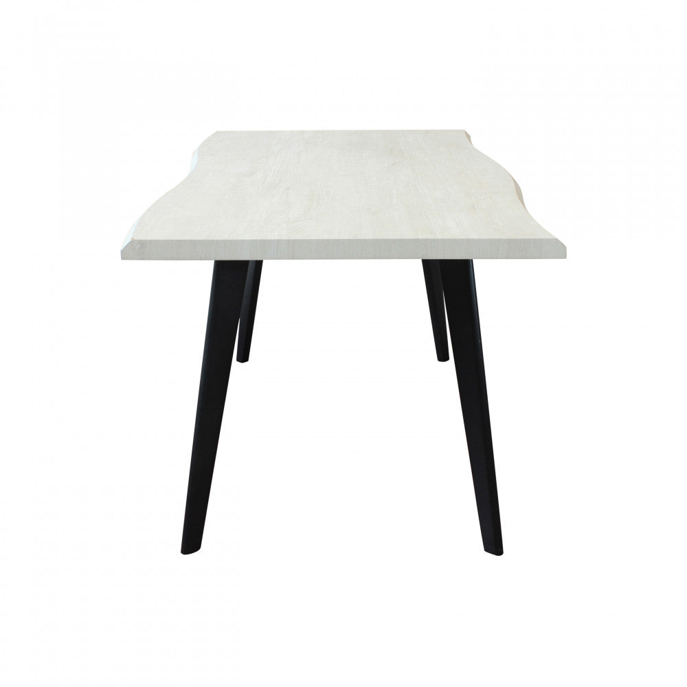 Tavolo dalbert bianco effetto legno 160 x 90