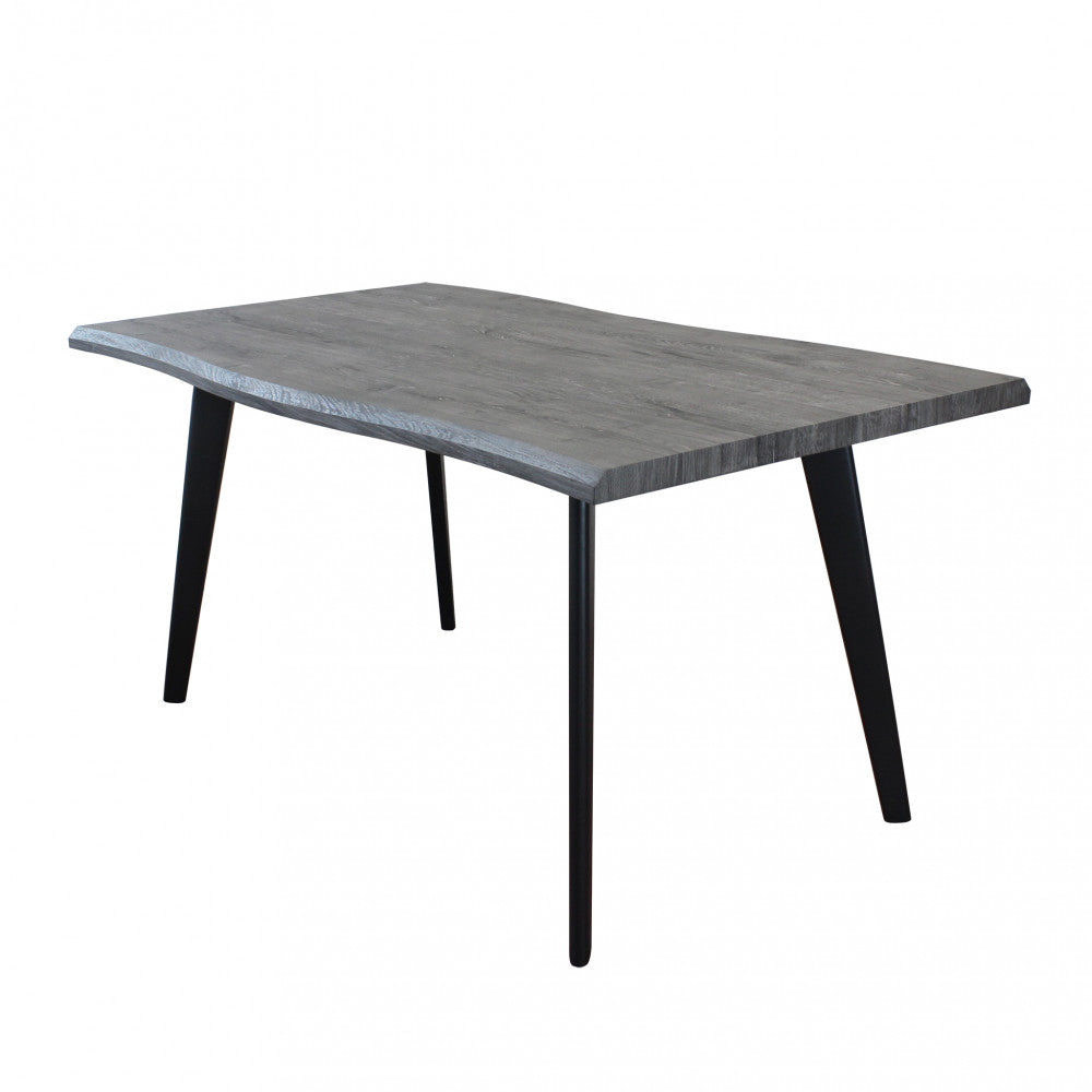 Tavolo dalbert antracite effetto legno 160 x 90