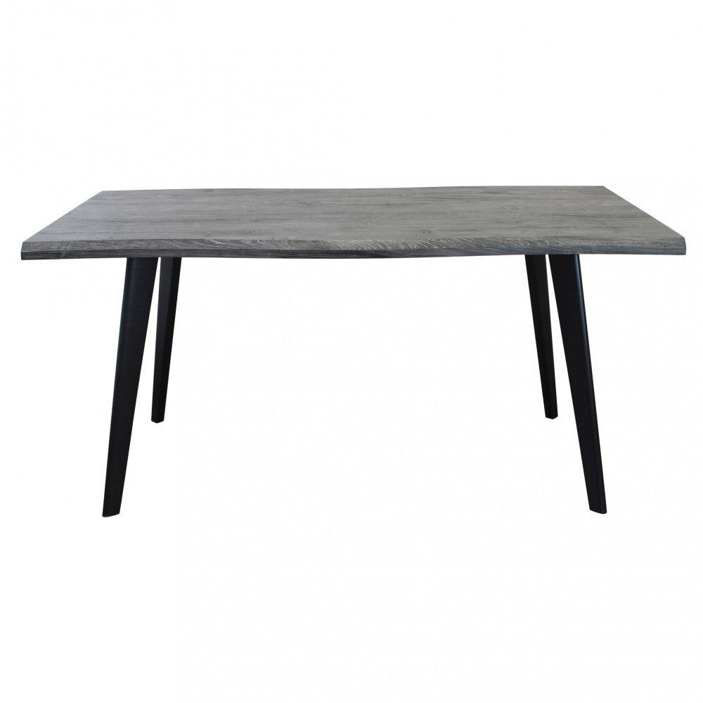 Tavolo dalbert antracite effetto legno 160 x 90