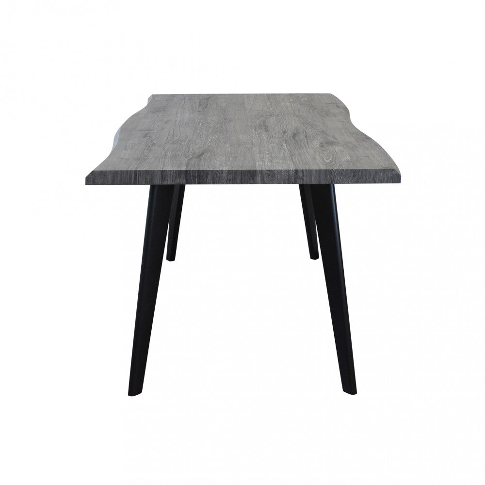 Tavolo dalbert antracite effetto legno 160 x 90