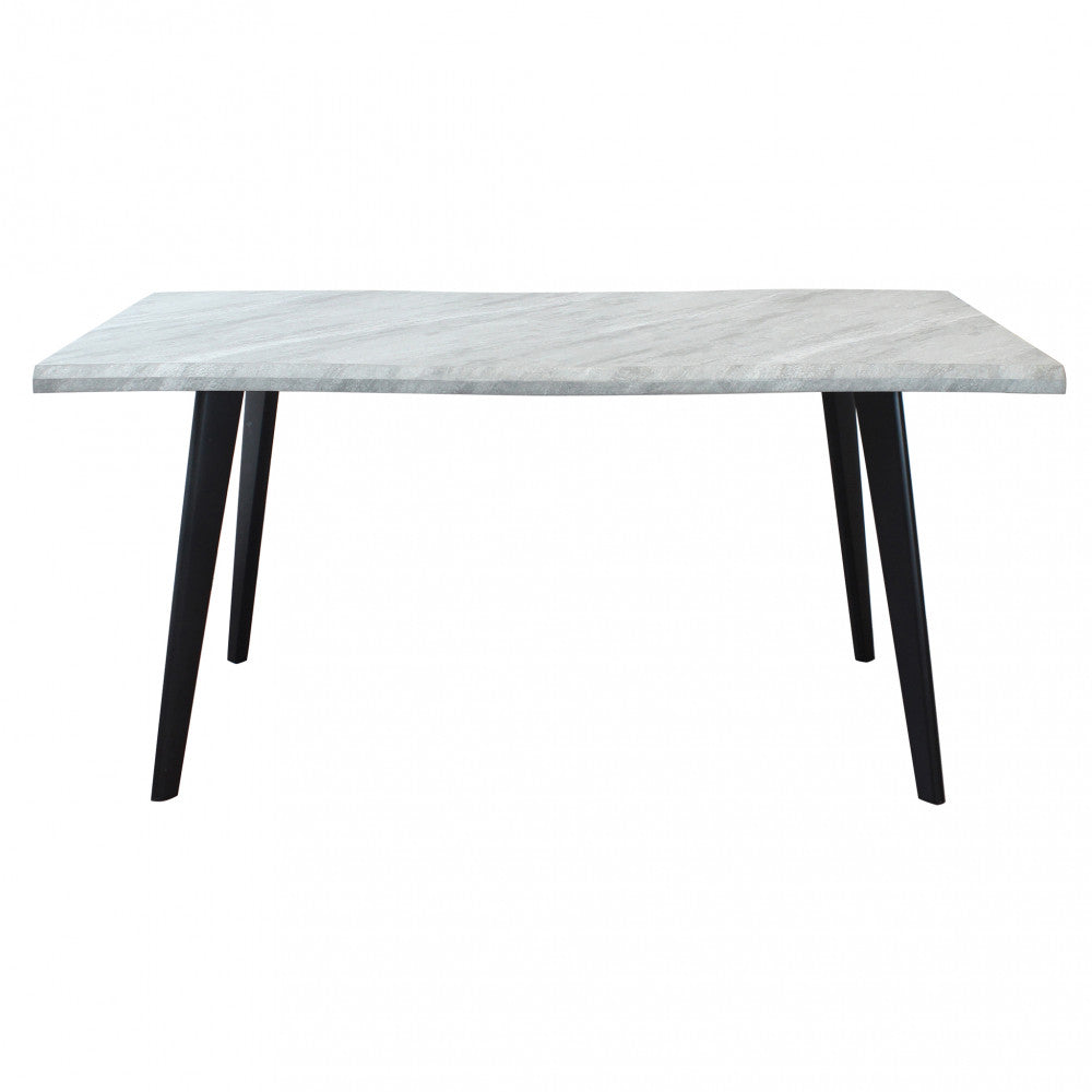 Tavolo dalbert grigio effetto pietra 160 x 90