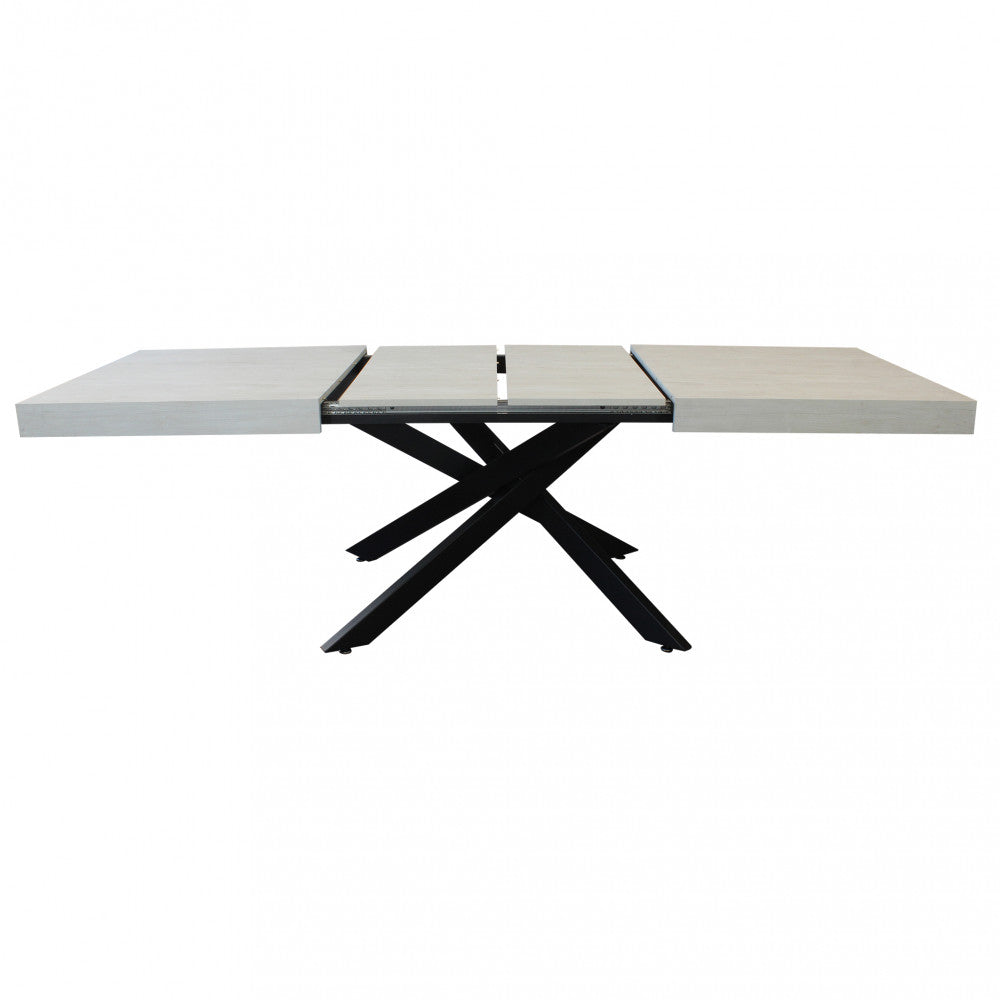 Tavolo allungabile darren bianco effetto legno 160/240 x 90