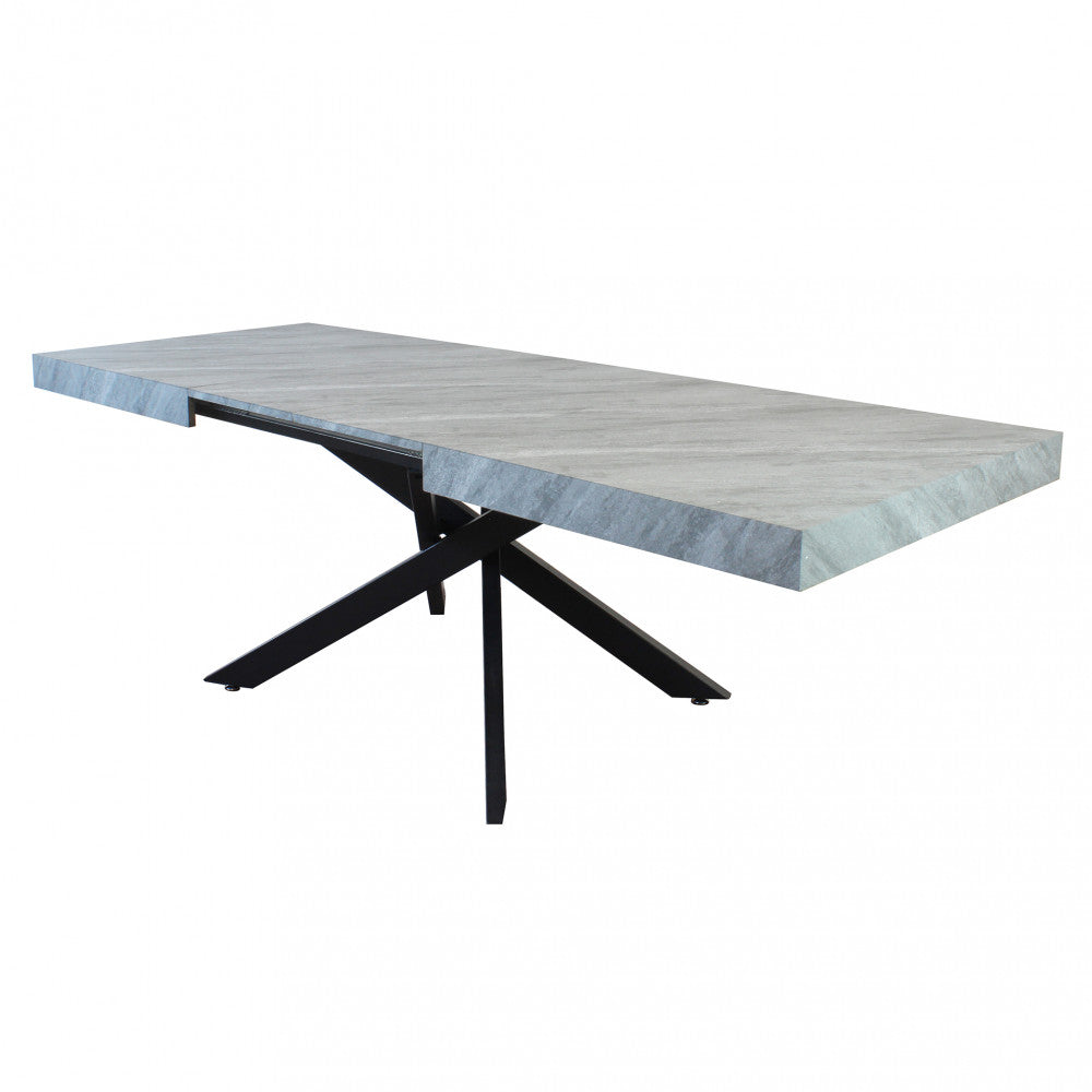 Tavolo allungabile darren grigio effetto pietra 160/240 x 90