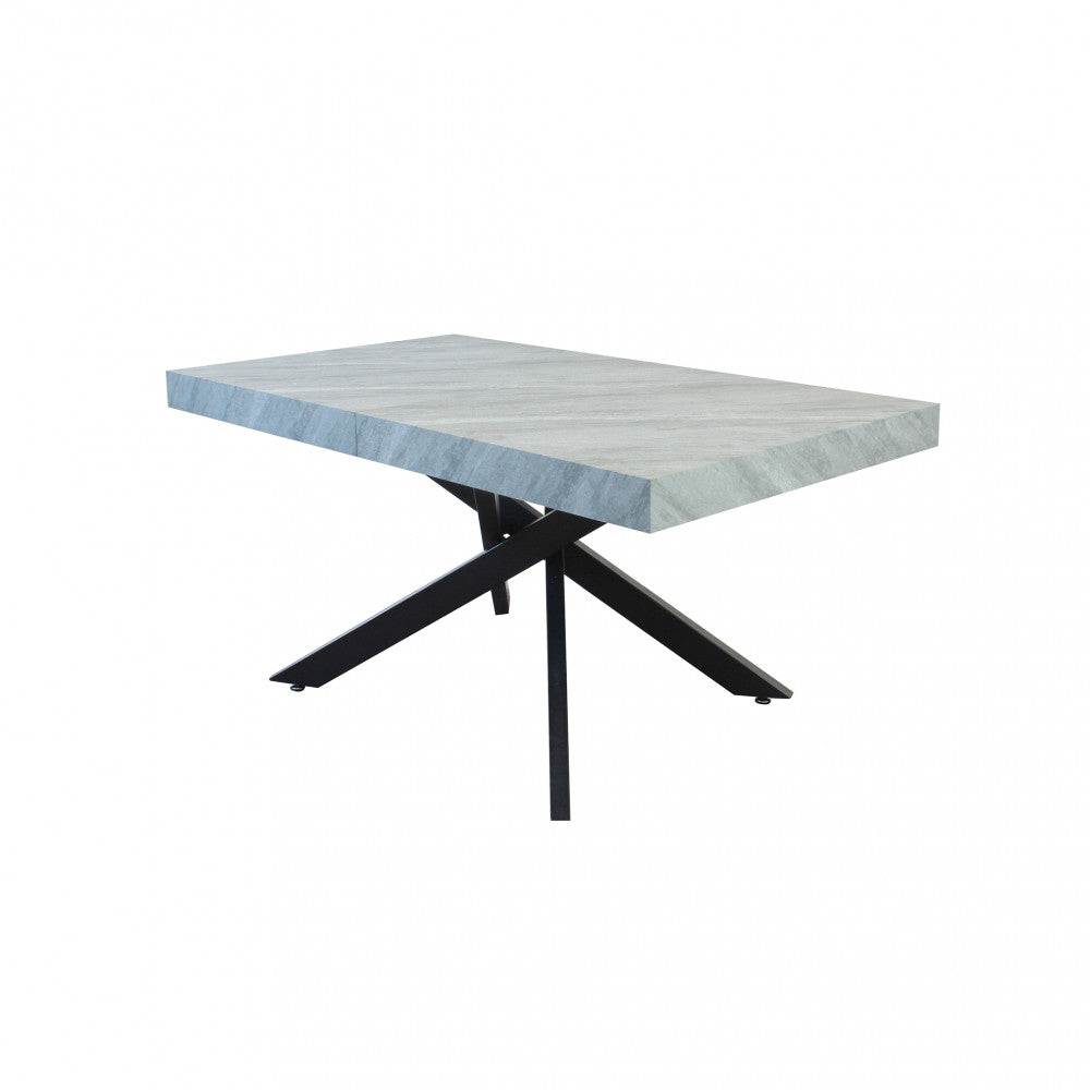 Tavolo allungabile darren grigio effetto pietra 160/240 x 90