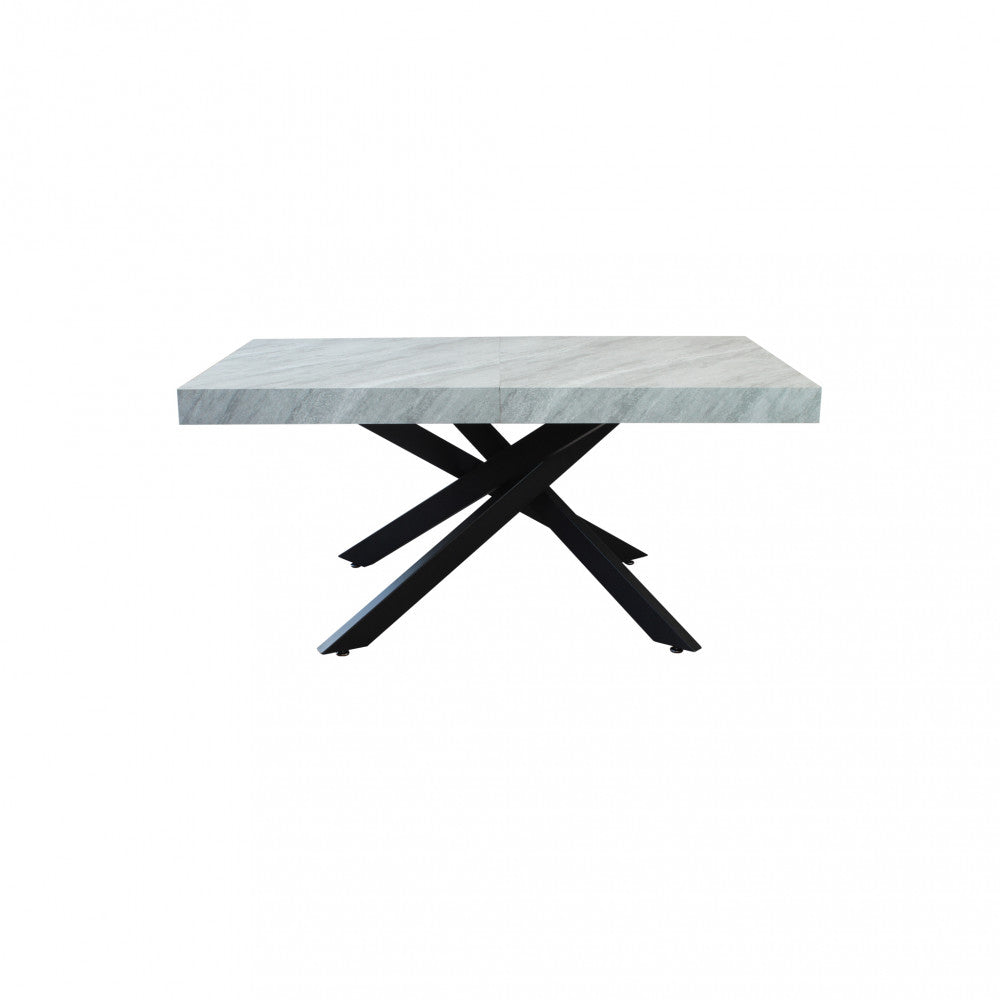 Tavolo allungabile darren grigio effetto pietra 160/240 x 90
