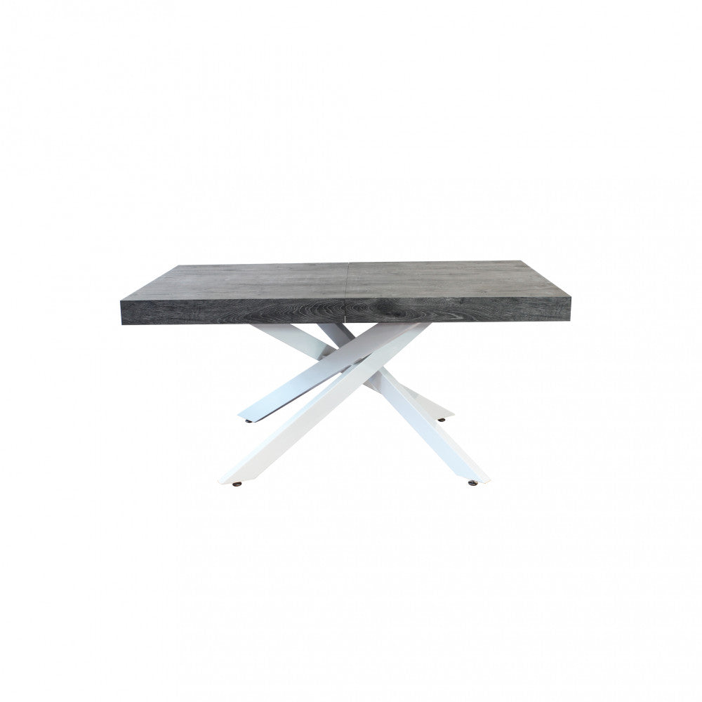 Tavolo allungabile darren antracite effetto legno 160/240 x 90