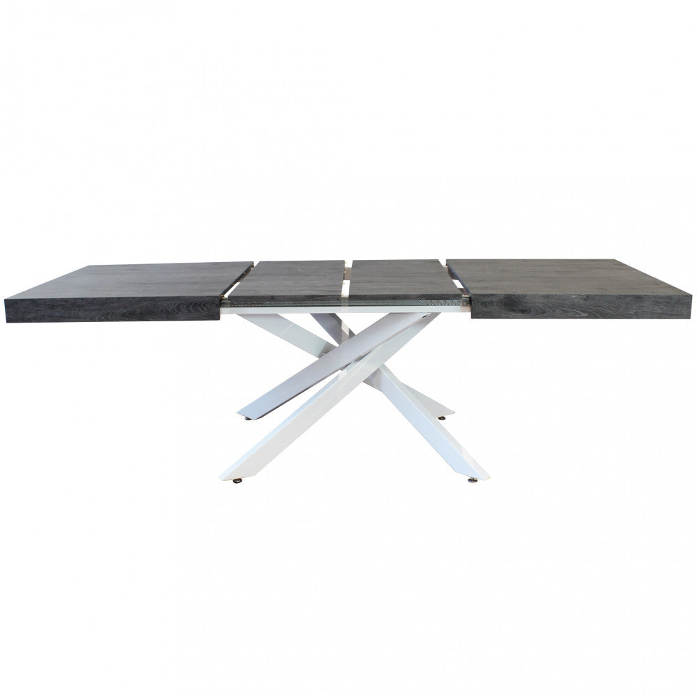 Tavolo allungabile darren antracite effetto legno 160/240 x 90