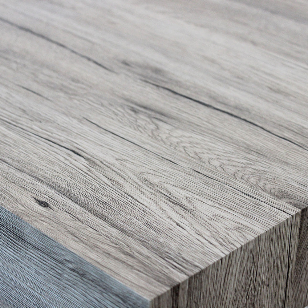 Tavolo allungabile darren naturale con venature struttura bianca 160/240 x 90