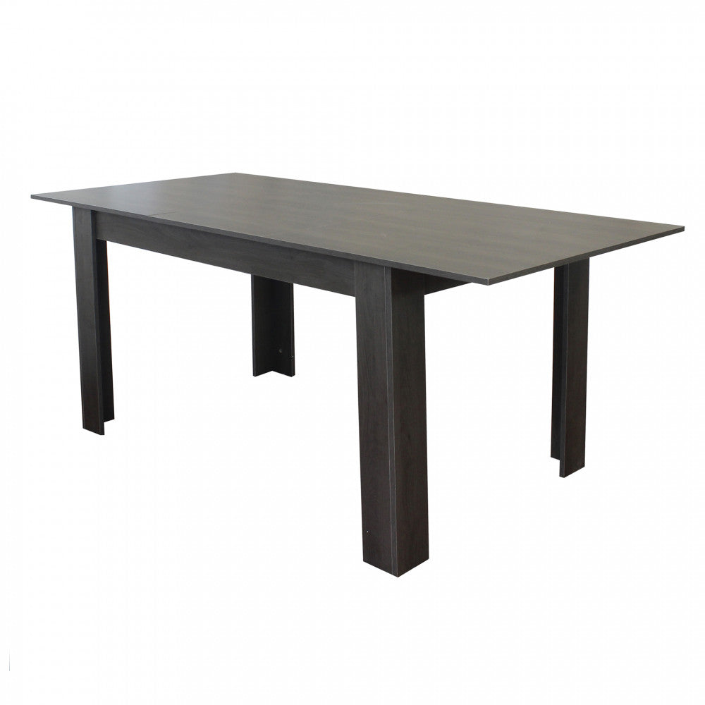 Tavolo allungabile emmet antracite effetto legno 140/190 x 90