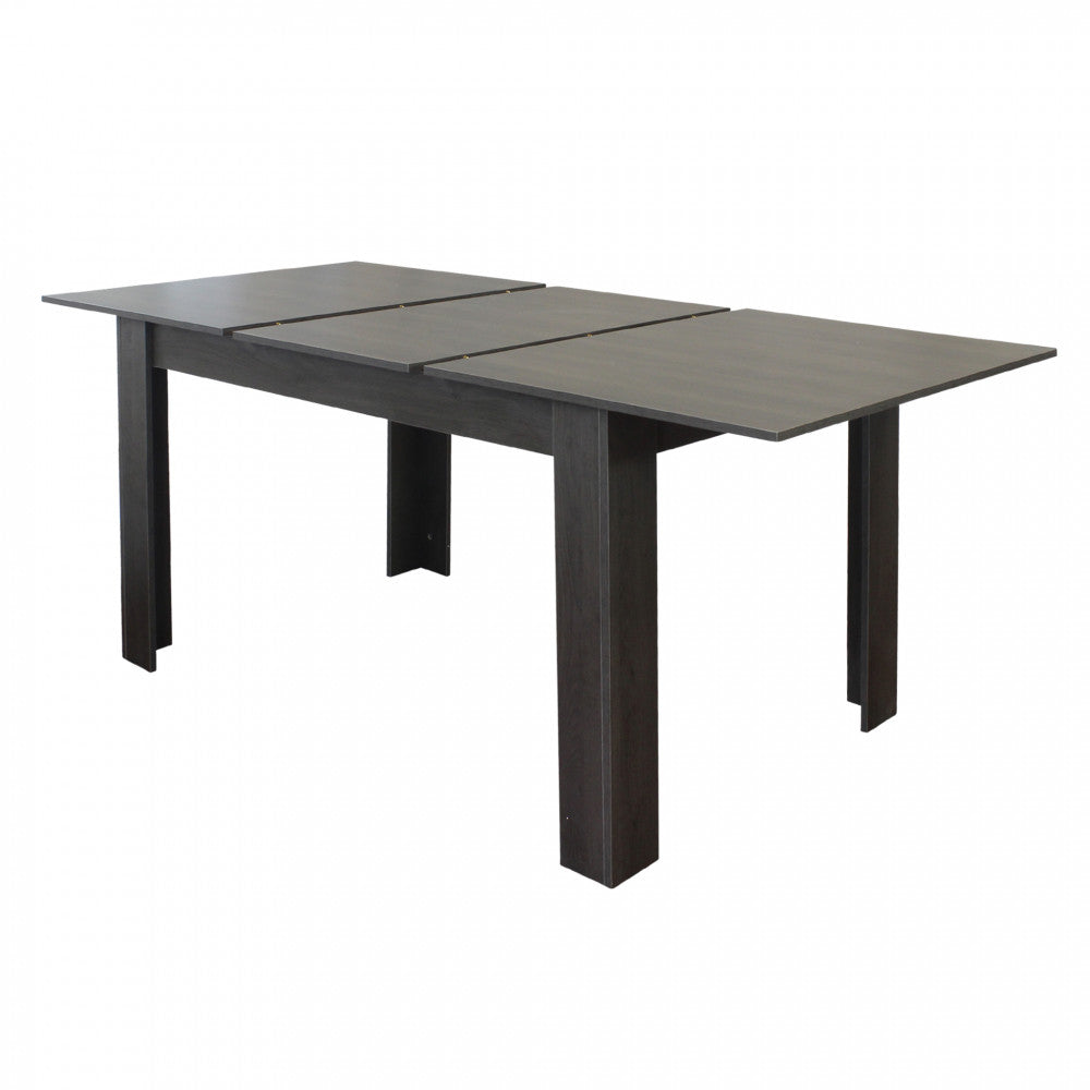 Tavolo allungabile emmet antracite effetto legno 140/190 x 90
