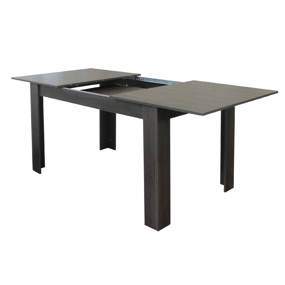 Tavolo allungabile emmet antracite effetto legno 140/190 x 90