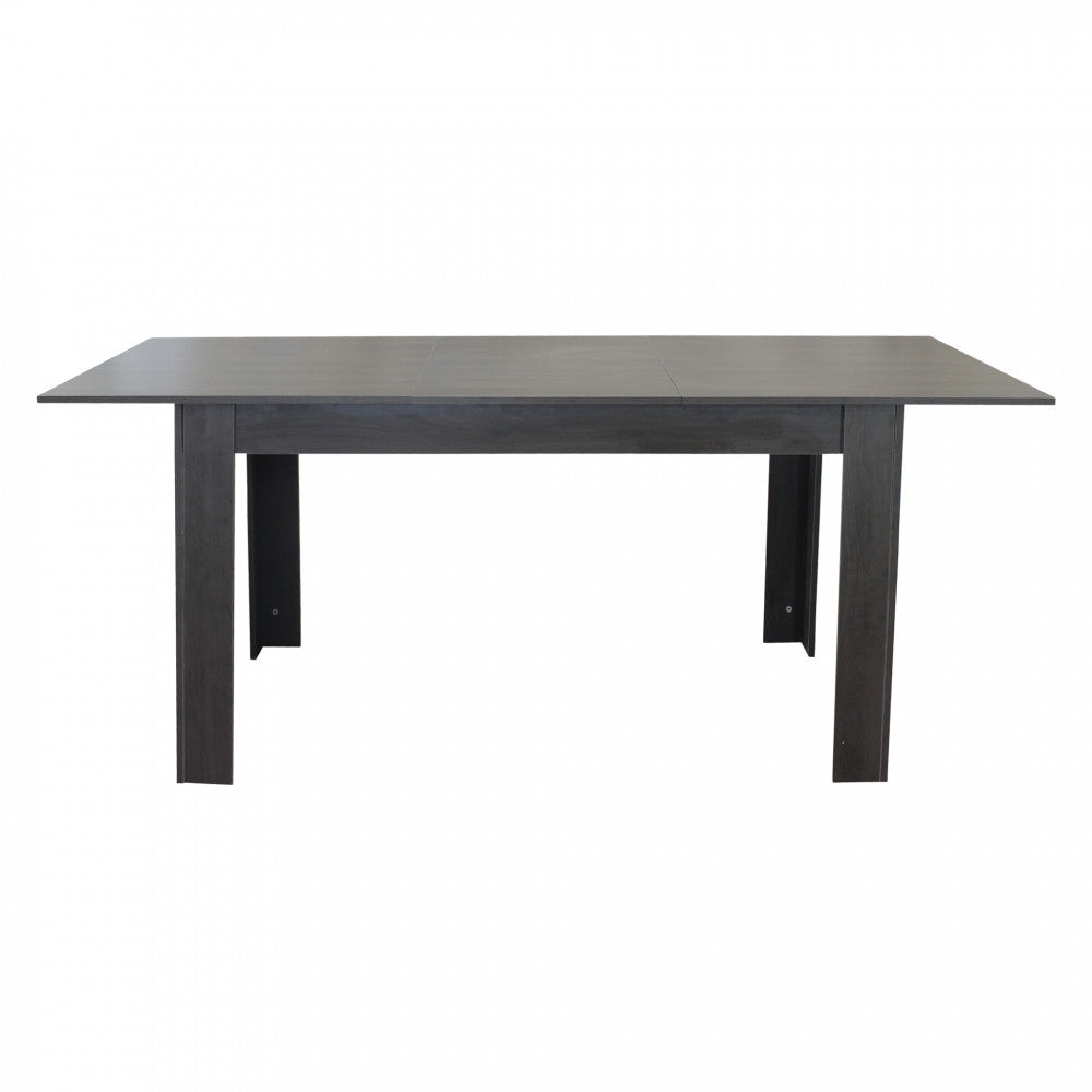 Tavolo allungabile emmet antracite effetto legno 140/190 x 90